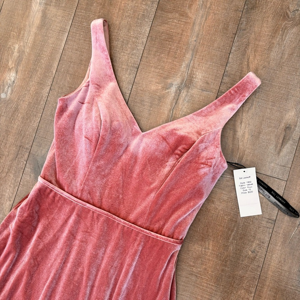 Bill Levkoff 1802 Velvet Rose Dress Gown Women's Special Ocassion Size 10 - Picture 5 of 16